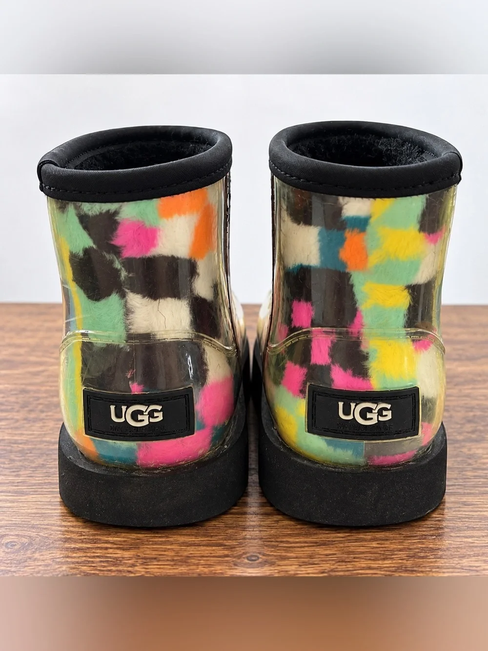 UGG Classic Clear Mini Check Multicolor Waterproof Boots Little Kids 10